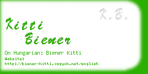 kitti biener business card